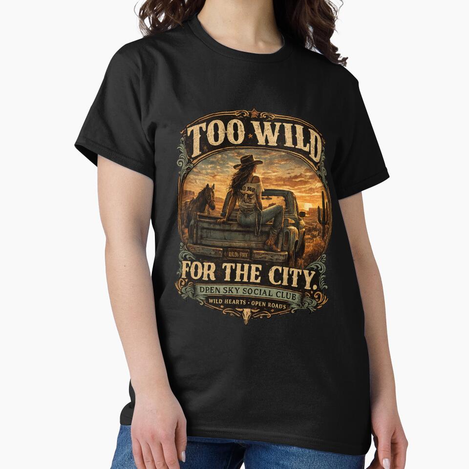 Too Wild For The City | Vintage Cowgirl Western Design by Anyshca