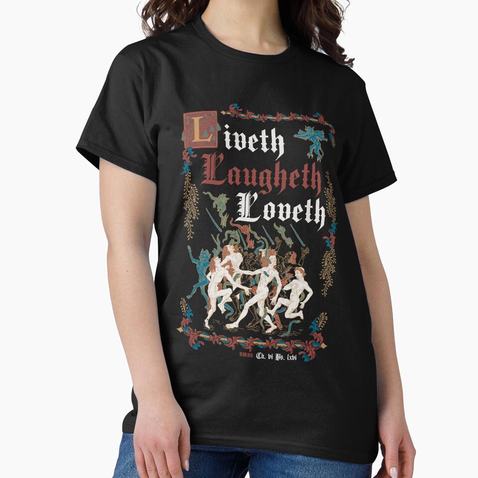 Live Laugh Love Medieval Style - funny retro vintage English history (Dark) by Nemons