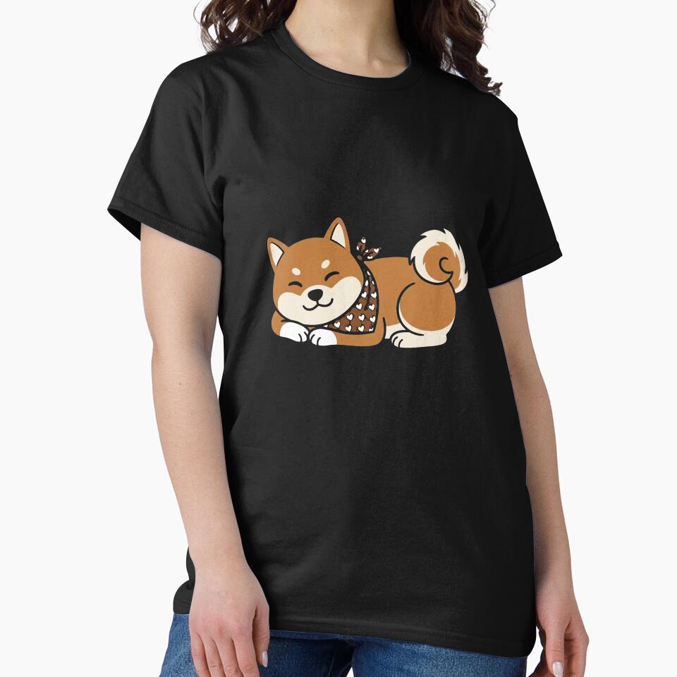 Sunset Silhouette of a Welsh Corgi Pembroke Classic T-Shirt by gidget-gadget