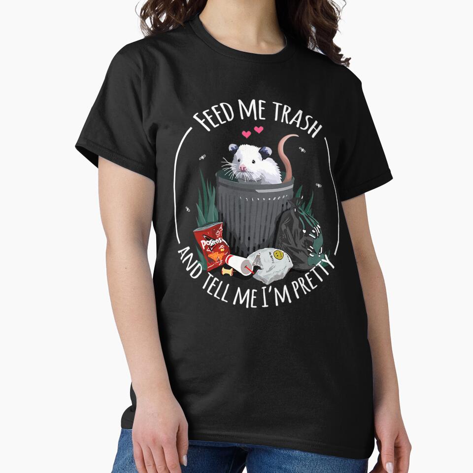 Feed Me Trash Possum Opossum Cute Funny Trash Cat by Eversoles