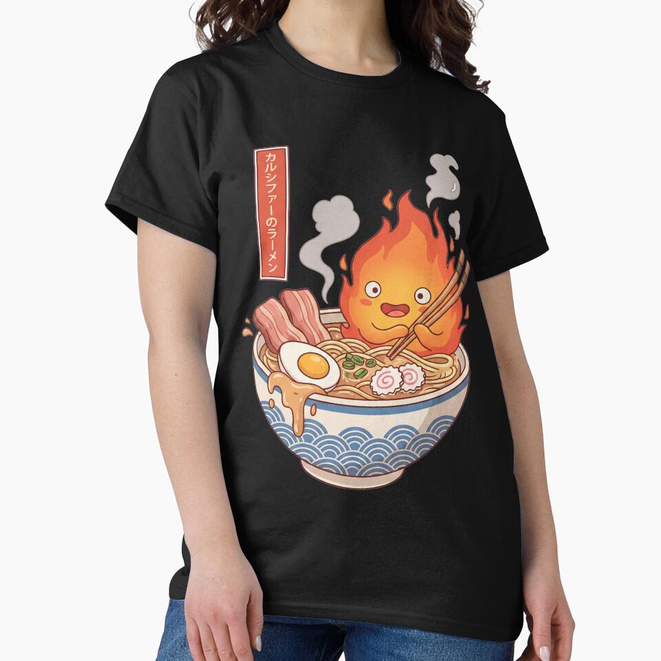 Kawaii Fire Spirit Eating Ramen Noodles by AdyKurniawan