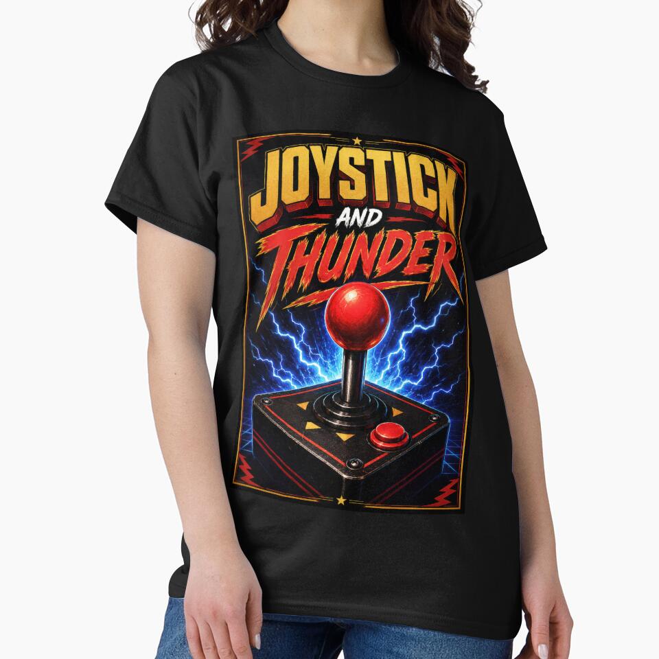 Joystick and Thunder Retro Arcade Gaming by Sketchlegacy