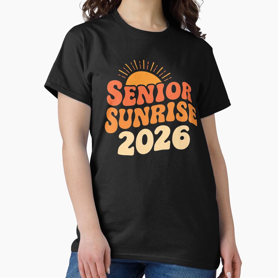 Retro Senior Sunrise 2026 High School Class of 2026 by first-shirt ⭐ ⭐ ⭐ ⭐ ⭐