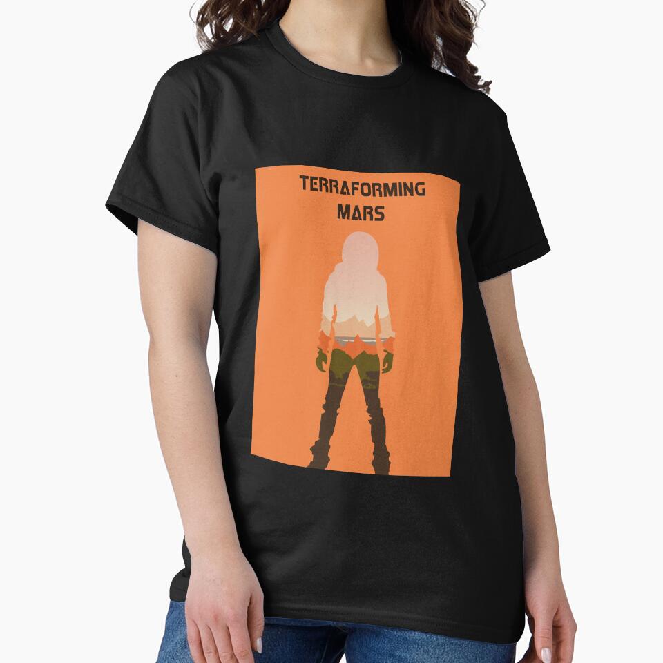 Terraforming Mars (Orange) Design - Minimalist Silhouette Poster Style - Board Game Art by MeepleDesign