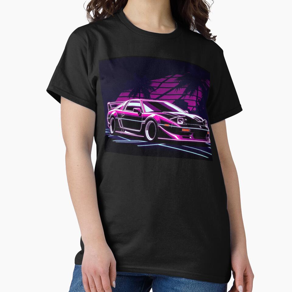 Neon Synthwave Retro Muscle Car Outrun Sunset Art by Nexus Space