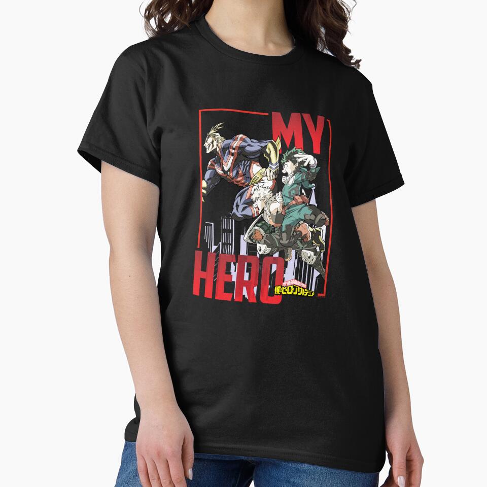 MHA All Might Deku and Bakugo Anime Long Sleeve T-Shirt by NicholasSpencer