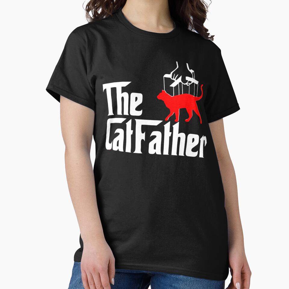 The Catfather Cat Lover Cat Dad Fathers Day by FirnandArt