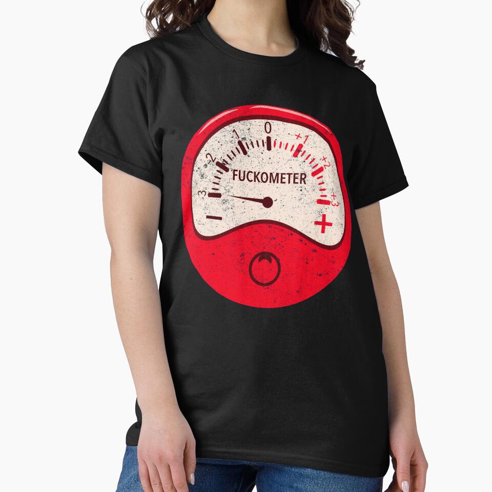 Red Fuckometer Retro Vintage Distressed Patch Gauge Speedometer by GraphifyArt