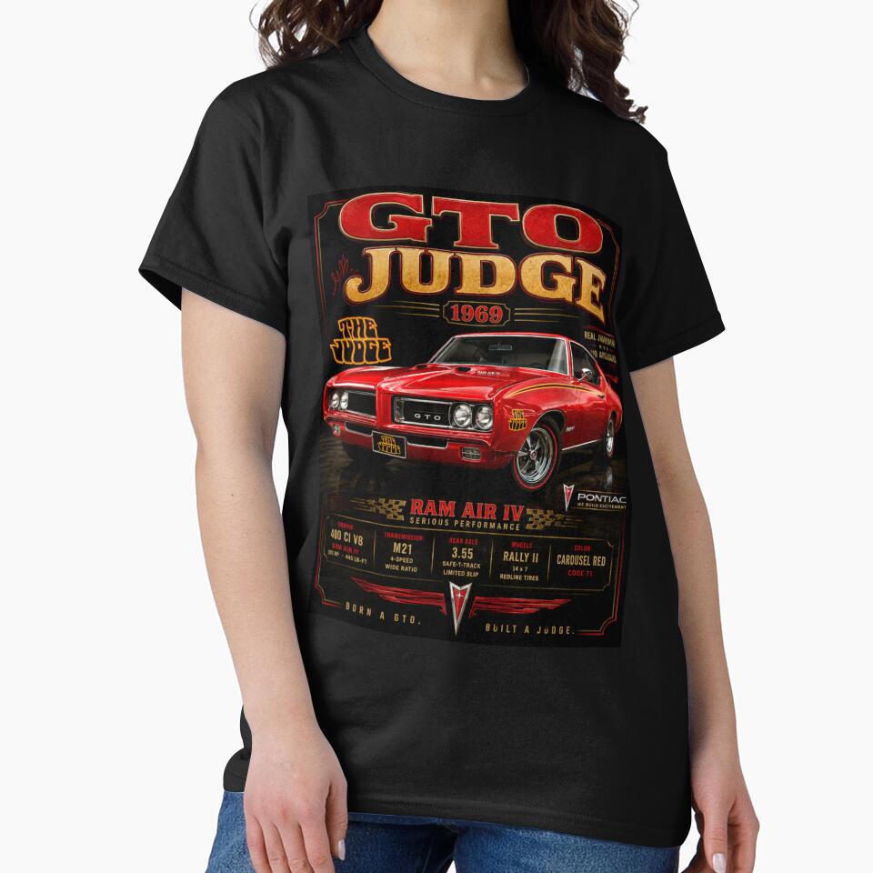 1969 Pontiac GTO Judge Ram Air Classic Muscle Car Vintage Art by TheArtOfCar