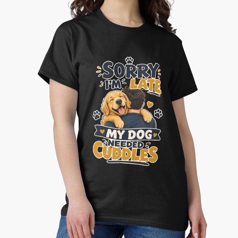 Sorry I'm Late My Dog Needed Cuddles Golden Retriever Kawaii by Ashley critters