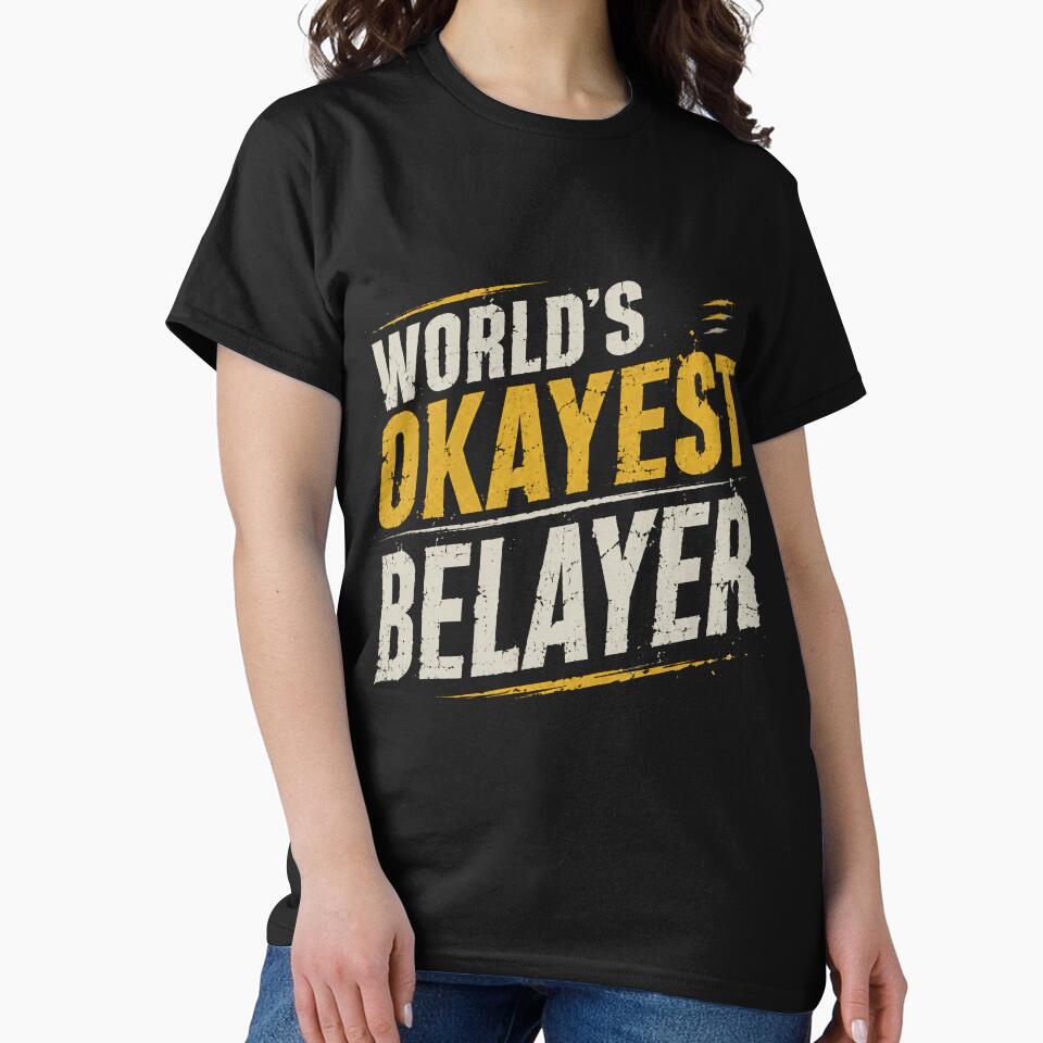 World's Okayest Belayer Funny Rock Climbing Climber Gift by RetroMini2026