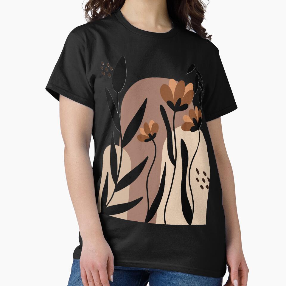 Boho Abstract Botanical Print in Terracotta and Neutral Tones by BuckaBaby