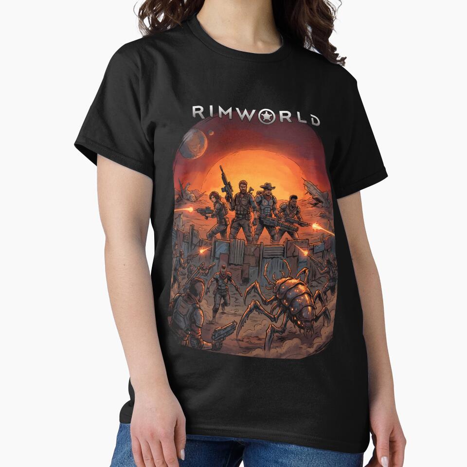 Rimworld Colony Sim Sci Fi Gaming Tee by Senpaiwaves