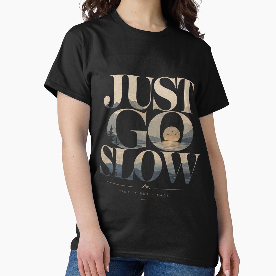 Slow Living Aesthetic T-Shirt – Calm Mind Minimalist Nature Tee | Inner Peace & Soft Life Vibes by Sarcastic Meme Tees Studio