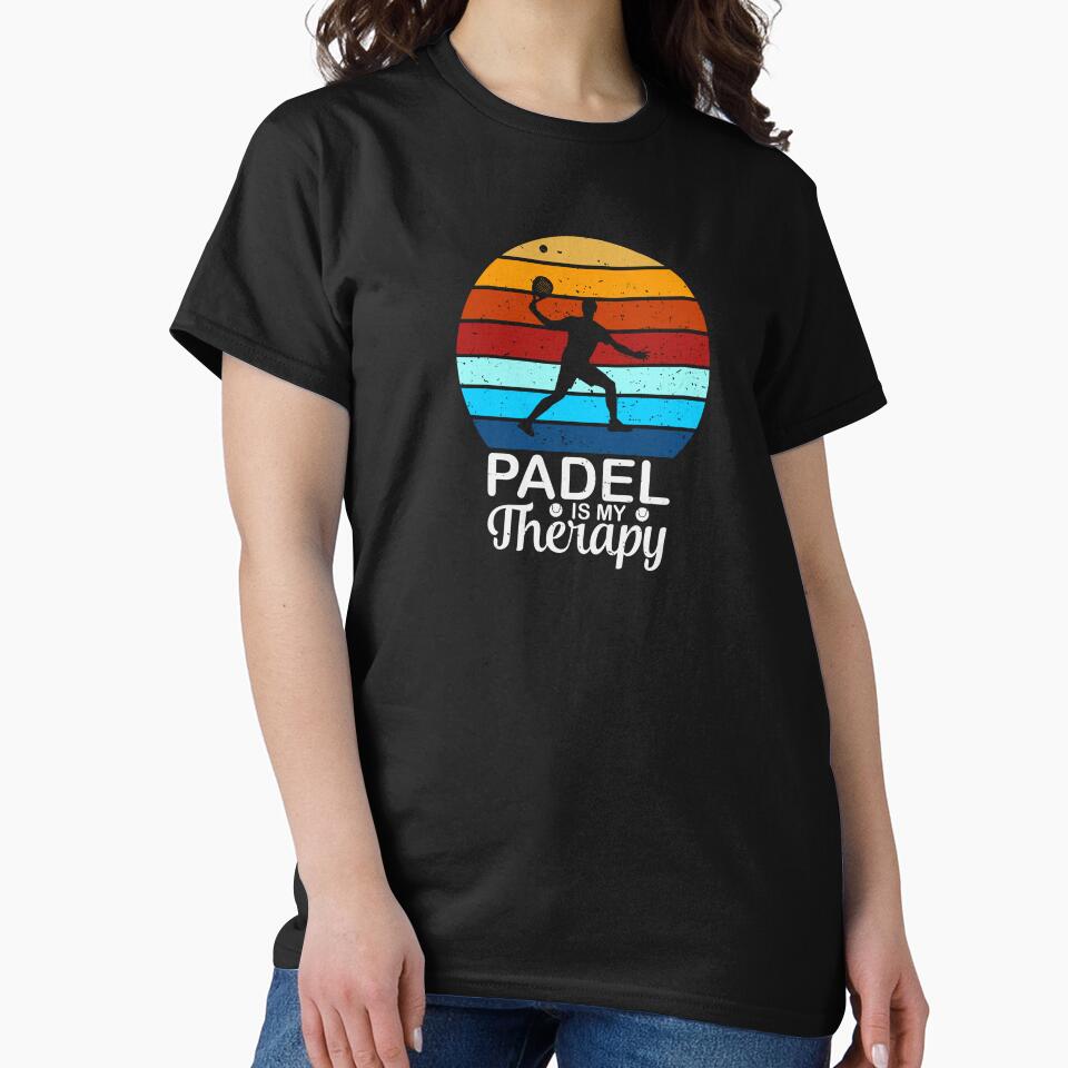 Padel is My Therapy, Vintage Padel Design by MalwasBasket