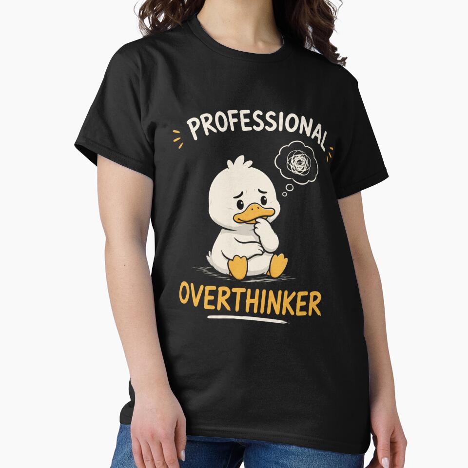 Professional Overthinker Funny Duck Meme by JalwaWear
