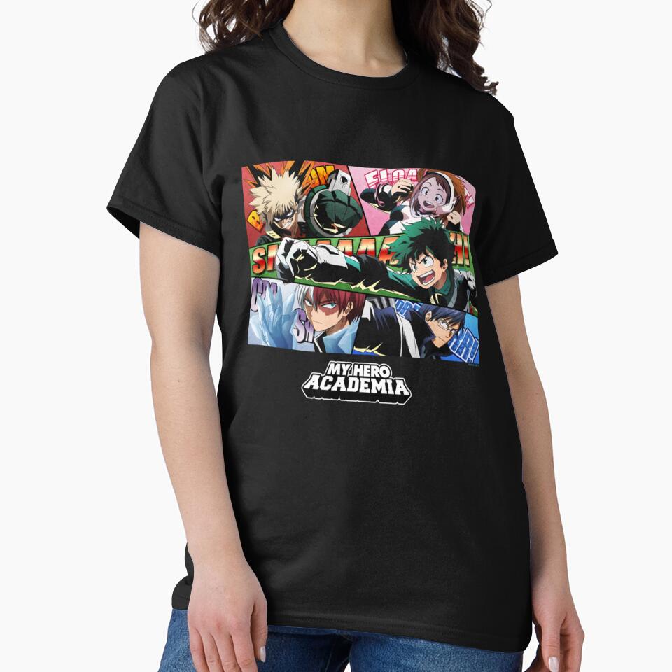 MHA Class 1-A Group Comic Panels Anime Pullover Hoodie by NicholasSpencer