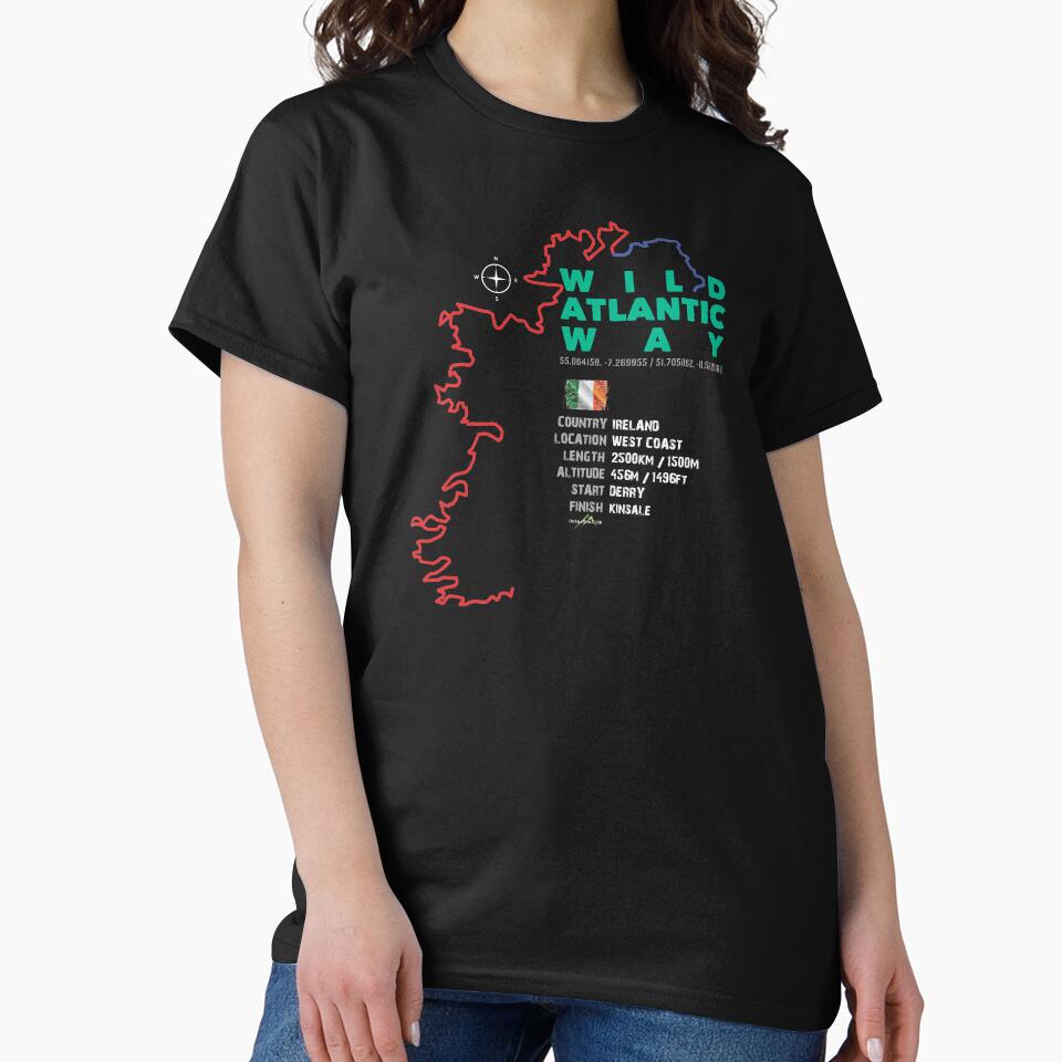 Wild Atlantic Way Ireland Sticker & T-Shirt 02 by OuterShellUK