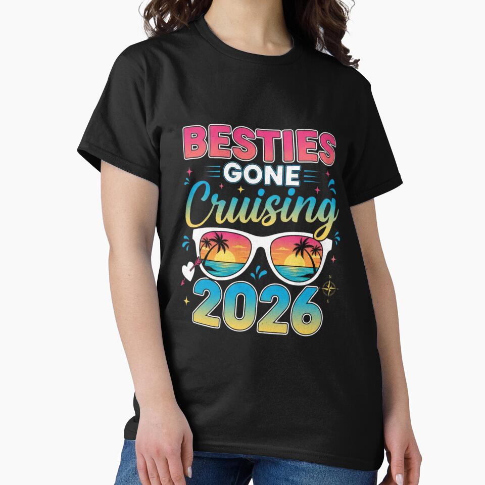 Besties Gone Cruising 2026 Friends Cruise Vacation Group Trip by salmzouriart