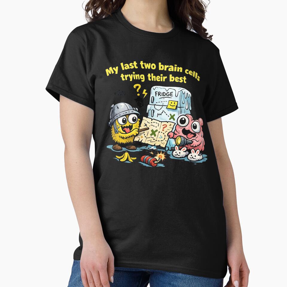 My Last Two Brain Cells – Trying Their Best | Funny Cartoon Chaos Sticker by Timeless Junction