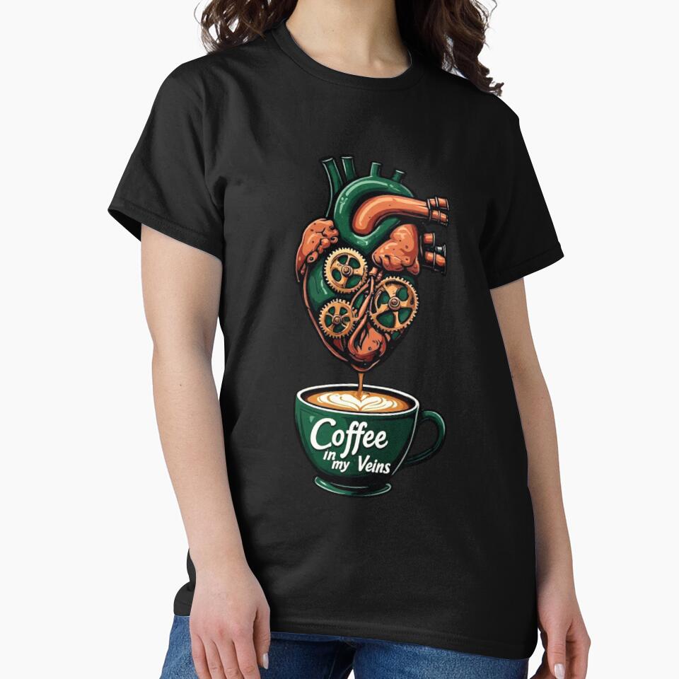 Coffee in my Veins – Emerald Mechanical Heart Espresso Machine by Shift-Bloom