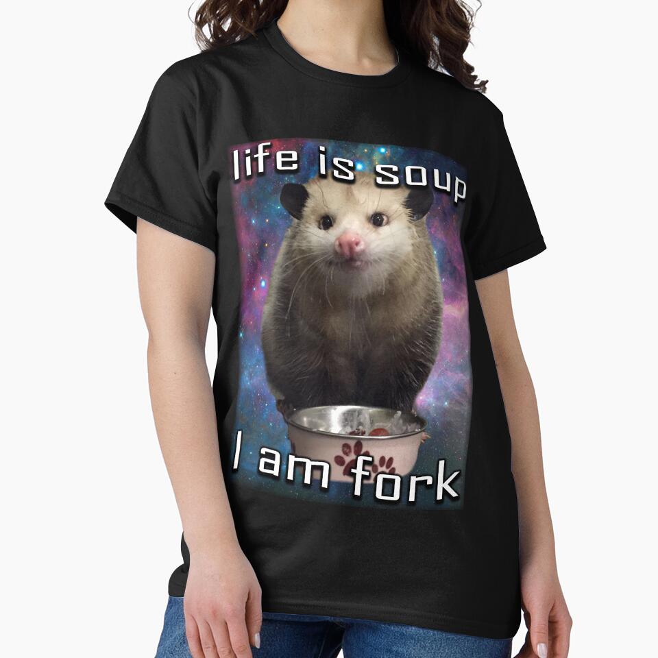 Life is soup - i am fork possum by BattleGoat