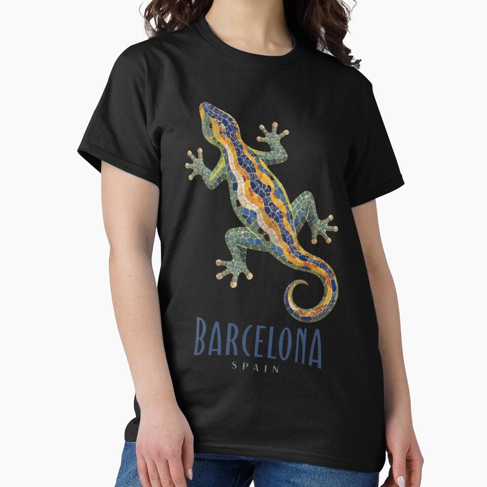 Barcelona Spain Mosaic Lizard Art by Ar0undTheW0rld