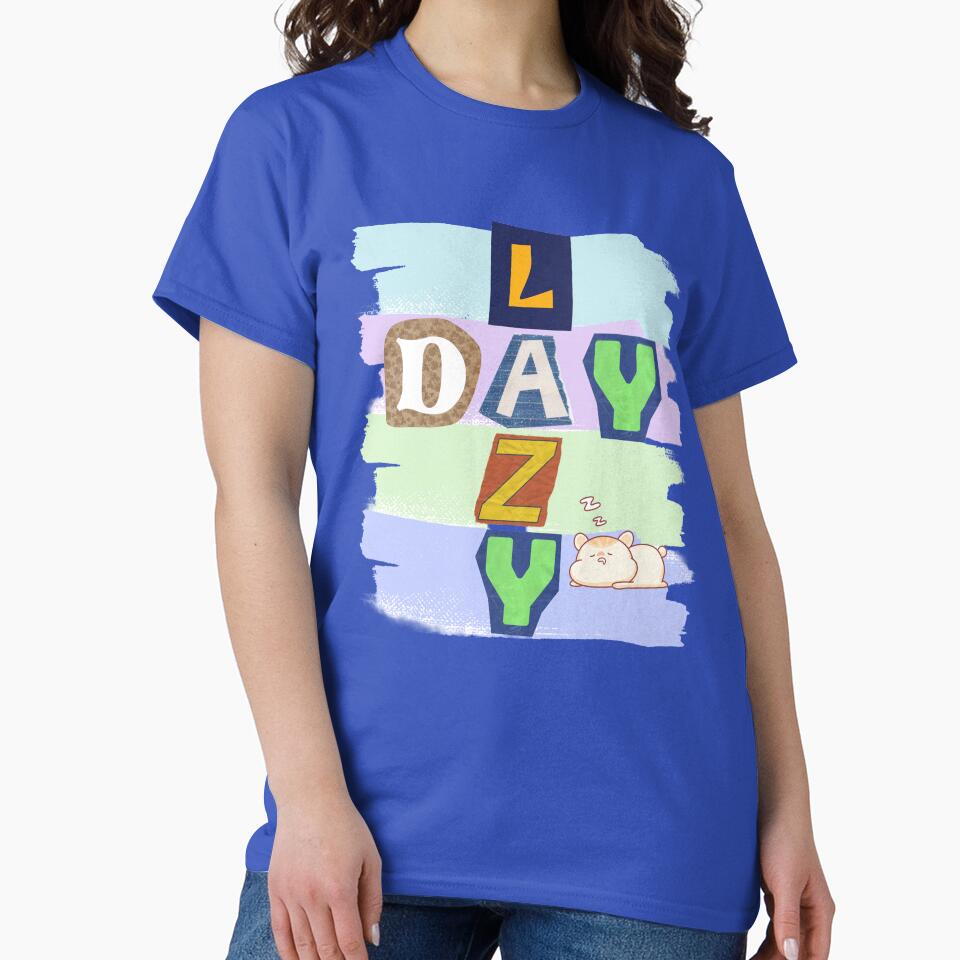 Lazy Day Collage Art Tee with Sleeping Cat by SeJaa