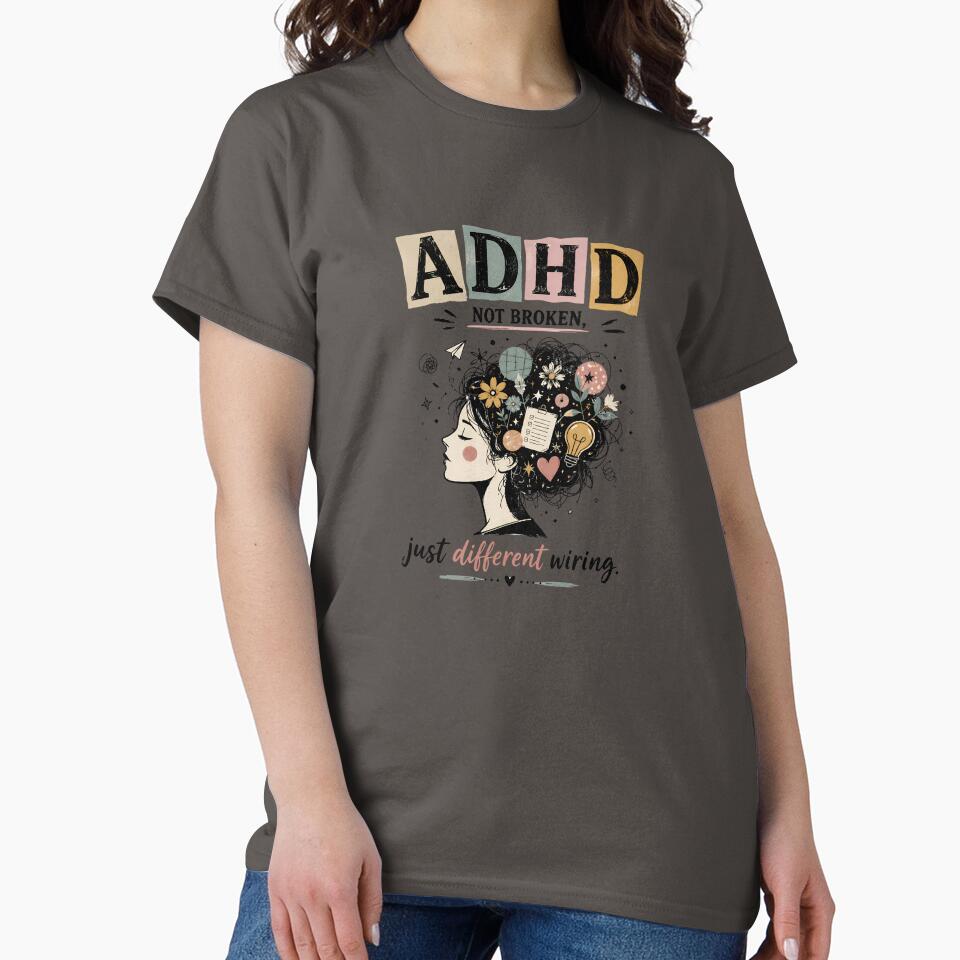 ADHD Not Broken Just Different Wiring Neurodivergent Humor Quote by Marti’s Shop Corner