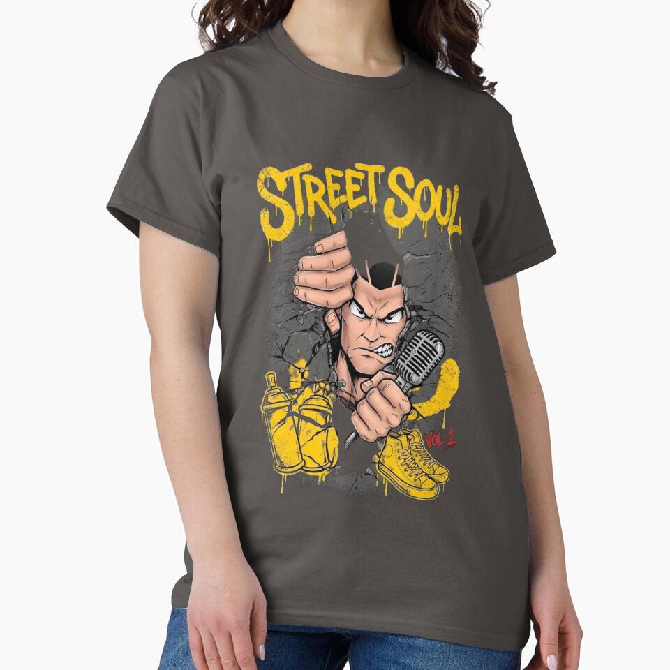 StreetSoul Urban Streetwear Graphic Tee | Modern City Style Typography Design by RajDeals