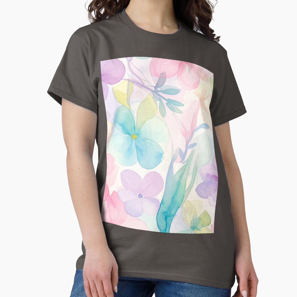 Soft Gentle Pastel Watercolor Floral Layers by AnimaliaStar