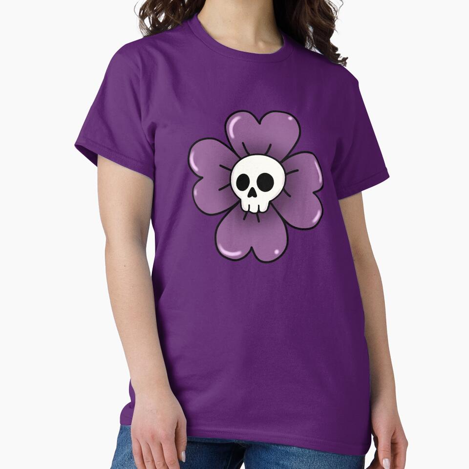 Skull in a flower by RavenAMarie