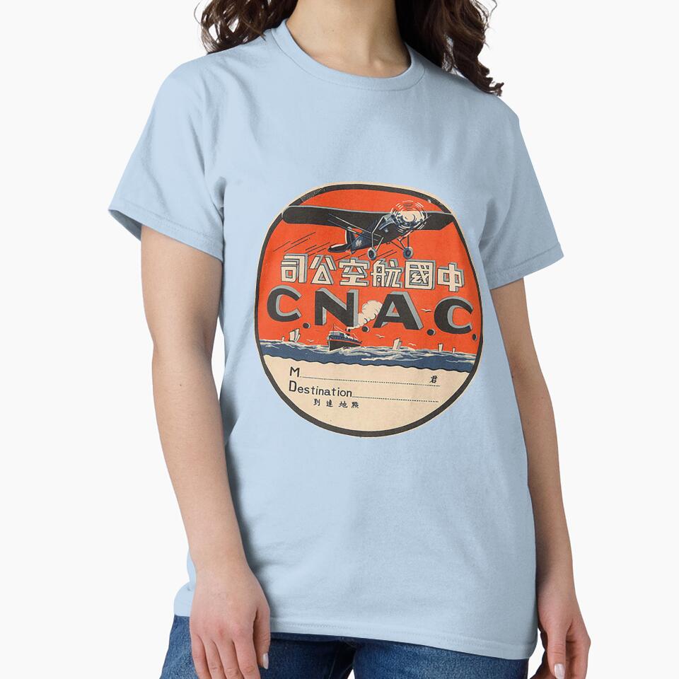 Vintage CNAC Luggage Label by ebbandflo