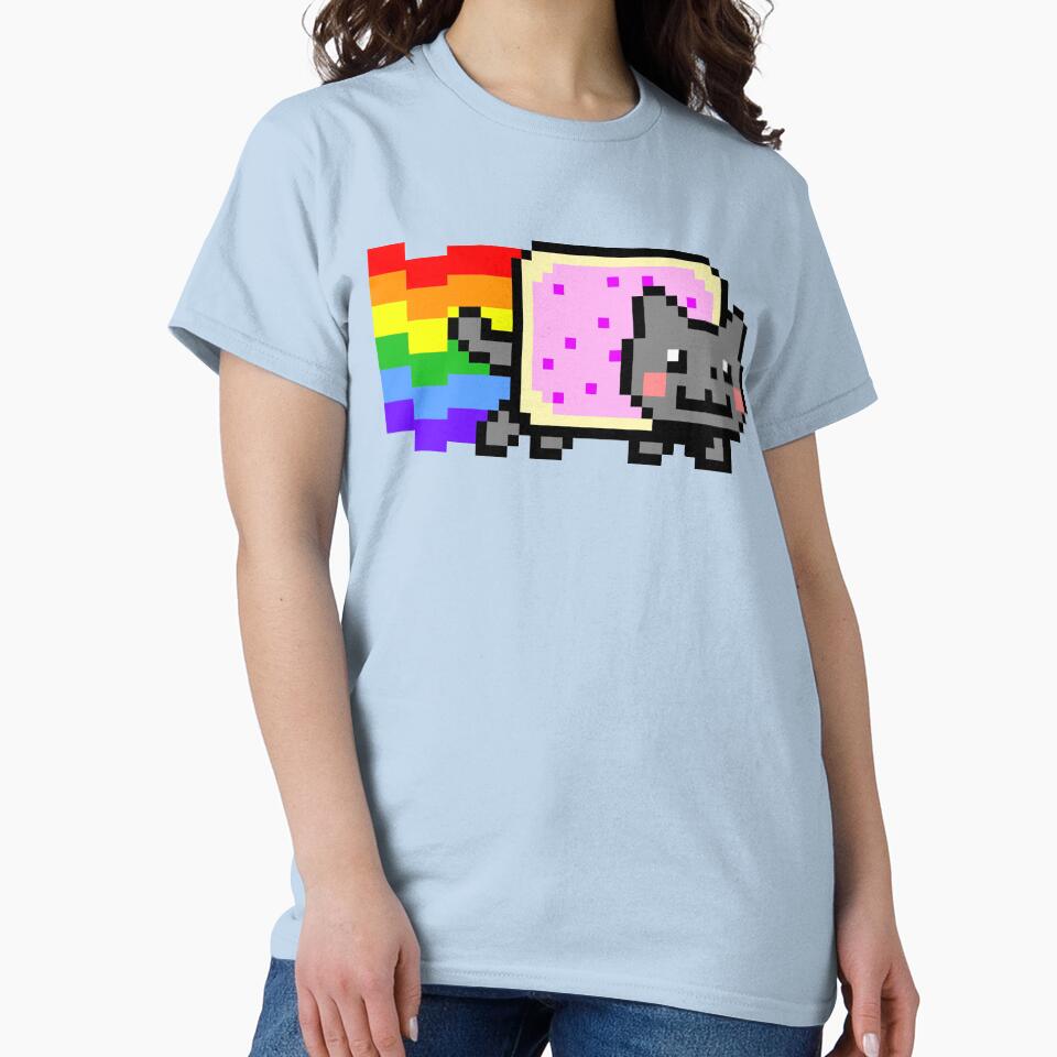Original Nyan Cat Pixel Art Y2K Retro Internet Aesthetic by TrxshWear