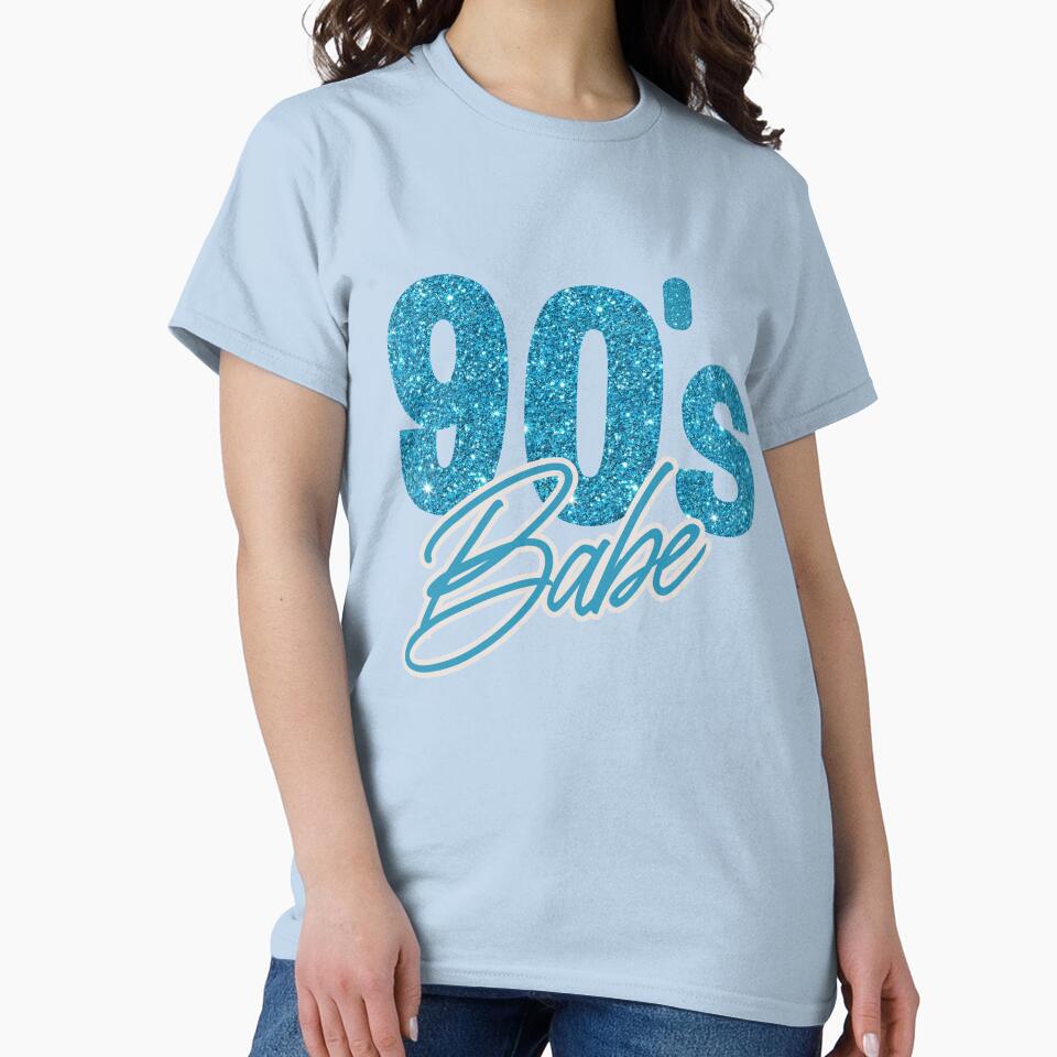90's Babe in light blue by MY COLORING DRAW