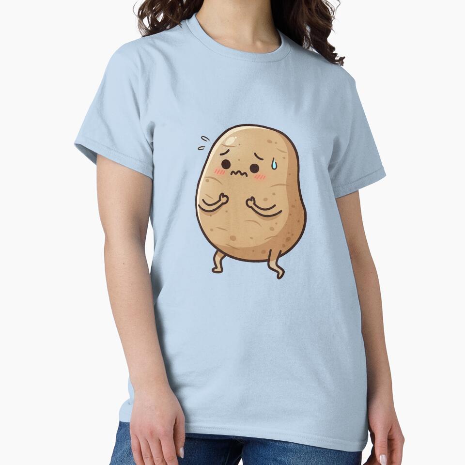 Worried Potato – Funny Anxiety Mascot Art by Strange Comforts