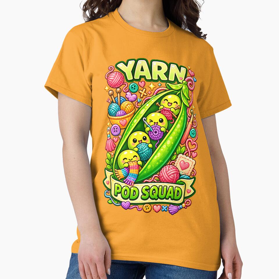 Yarn Pod Squad - Cute Kawaii Knitting & Crochet Peas by Human Error Goods