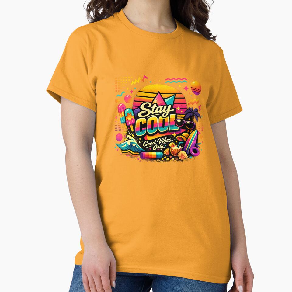 Retro Geometric Shapes – Neon 80s Summer Aesthetic Design by EdgeSphere