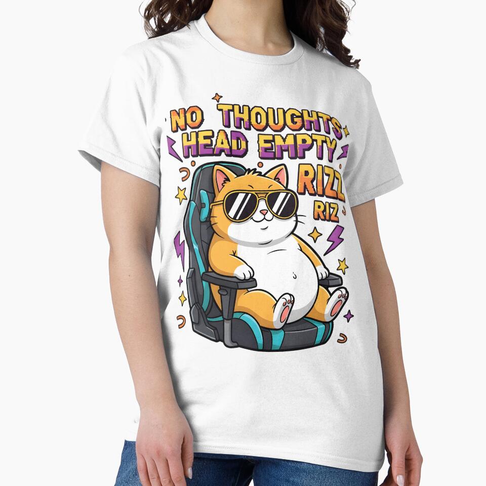 No Thoughts Head Empty Rizz Cat by AnnDesignStudio