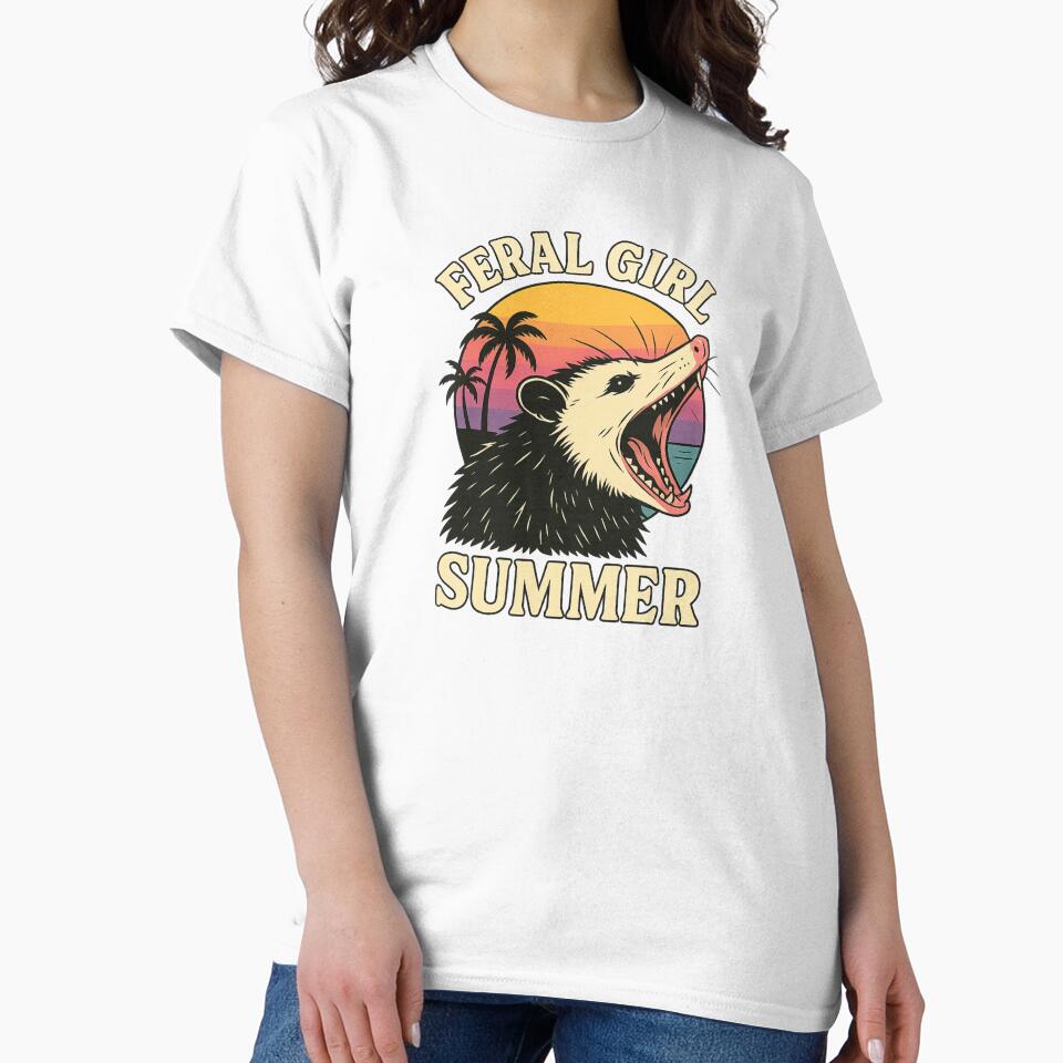 Feral Girl Summer Possum – Funny Retro Meme Aesthetic by FrameFlow