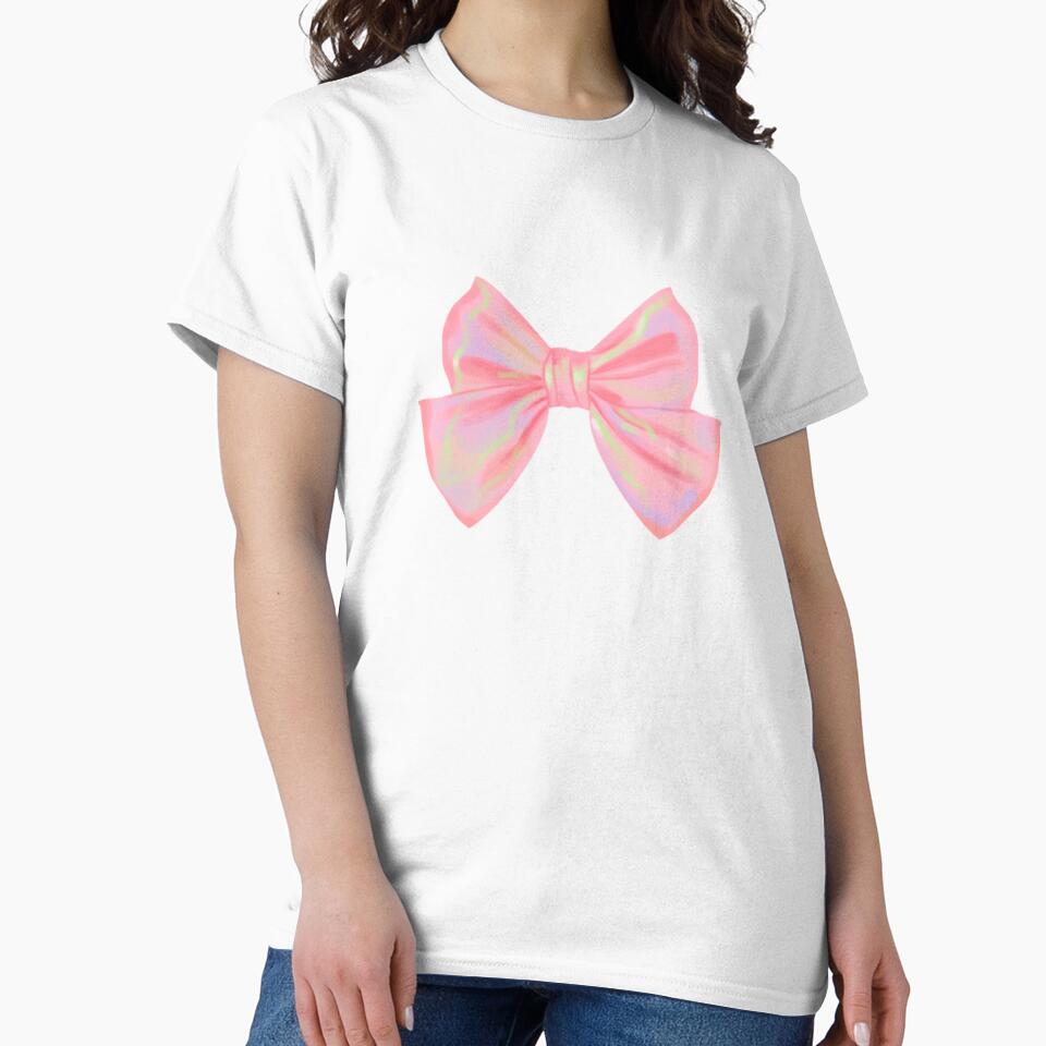 Pink Sparkly Iridescent Bow by lea-lani