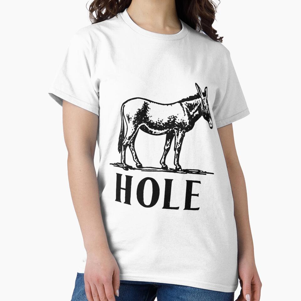Donkey Hole Funny Animal Pun Humor by ZEtexaxe