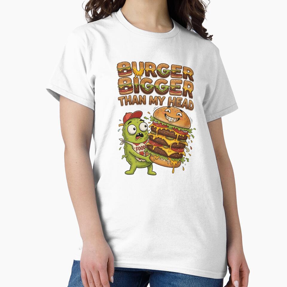 Burger Bigger Than My Head Funny Food Sticker Souvenir Summer Edition by Imaginarium of Chaos falcon88