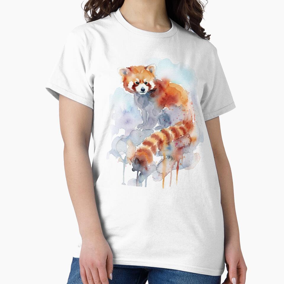 Adorable Red Panda Watercolor by caracatita75