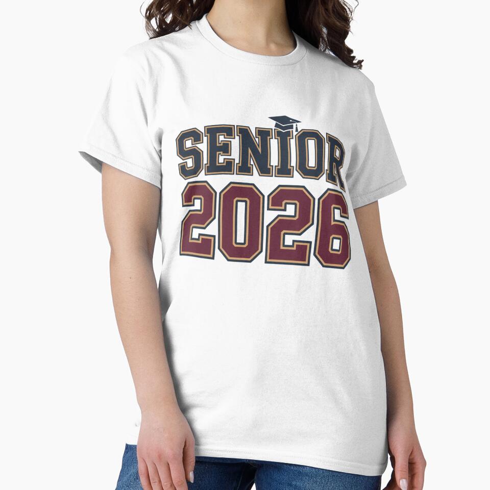 Senior 2026 Graduation Collegiate Sport Retro Design by Okada's t-shirts & accessories