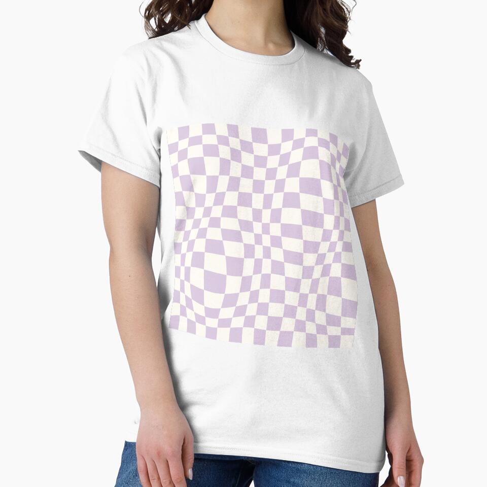 Y2K Danish Pastel Purple Checkerboard Pattern by Sarah Eichert