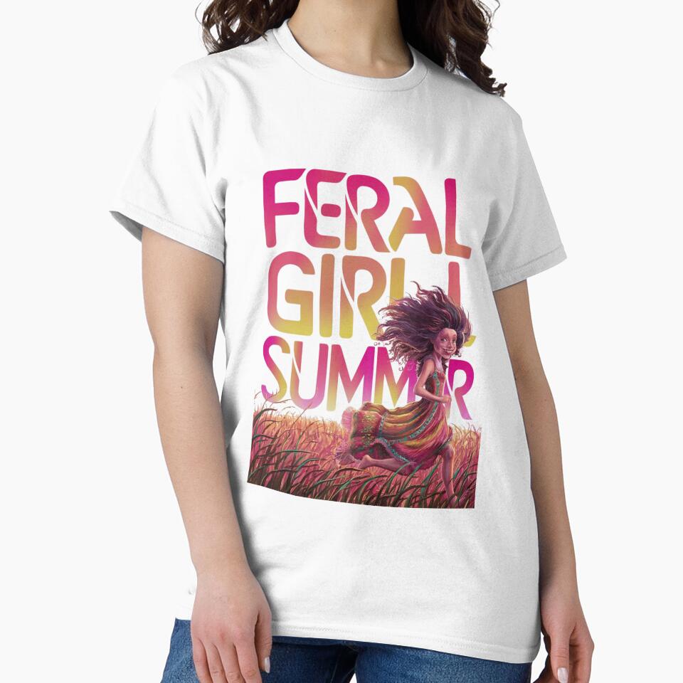 Feral Girl Summer T-Shirt by Peter Stawicki