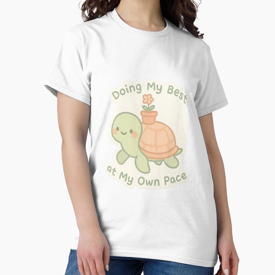 Doing My Best - Cute Turtle Motivational Self-Care Sticker by Trendy Sticker & Merch Collection - Express Yourself
