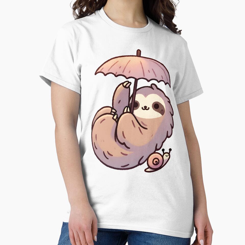 Sloth with Umbrella and Snail by UmbrellaStudio1