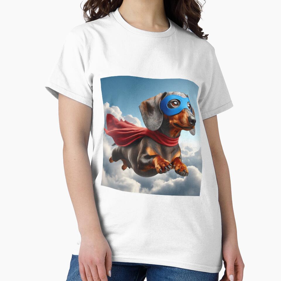 Superhero Dachshund: Tiny Hero, Big Bark by AIrtisticPrints